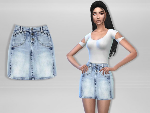  The Sims Resource: Denim Skirt by Puresim