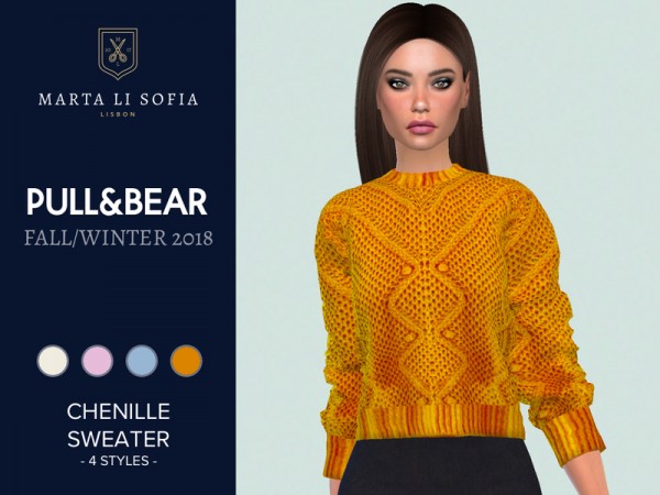  The Sims Resource: Chenille Sweater by martalisofia