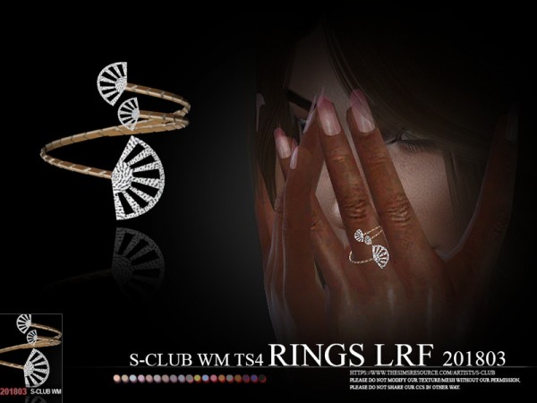 The Sims Resource: Rings 201803 LRF by S club
