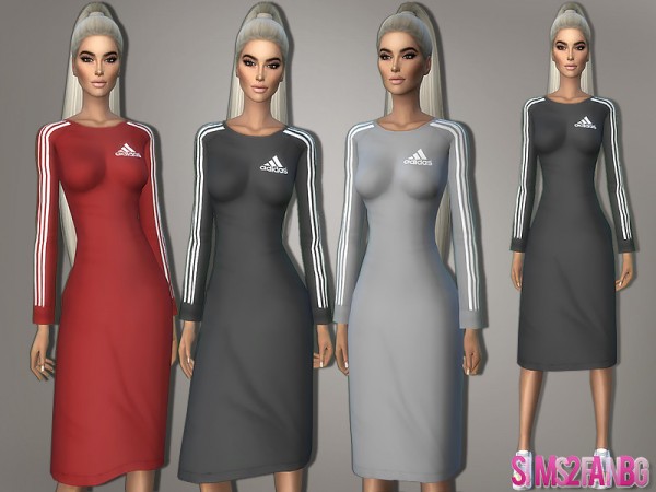  The Sims Resource: 365   Athletic Midi Dress by sims2fanbg