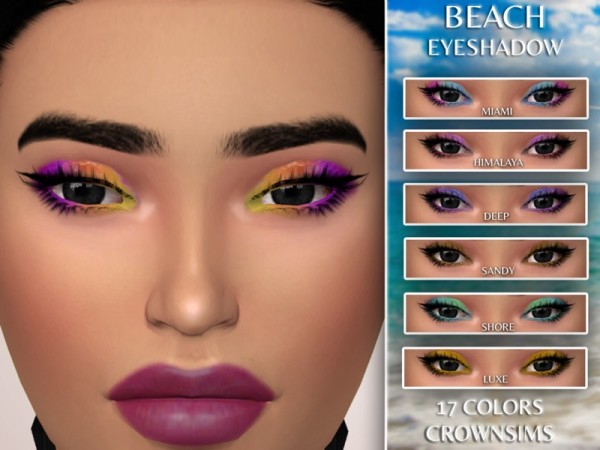 The Sims Resource: Beach Eyeshadow by CrownSims