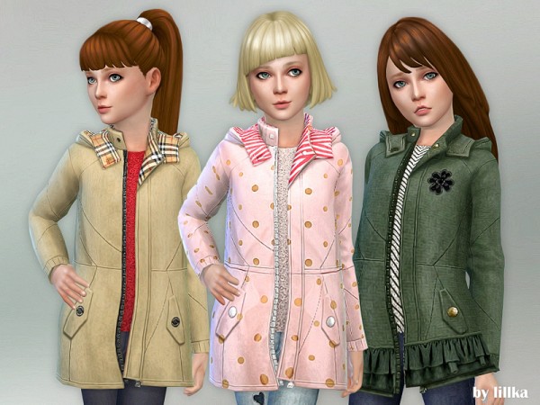  The Sims Resource: Coat for Girls 05 by lillka