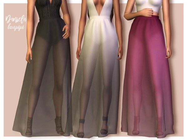  The Sims Resource: Gloria Dress by Laupipi