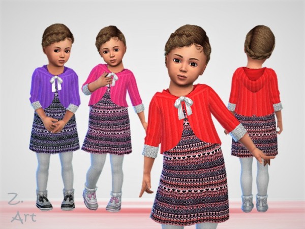  The Sims Resource: Knit dress with bolero by Zuckerschnute20
