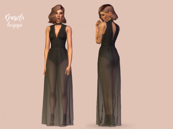  The Sims Resource: Gloria Dress by Laupipi