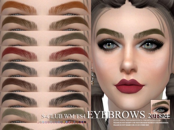  The Sims Resource: Eyebrows 201824 by S Club