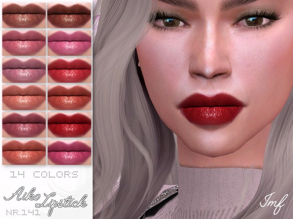  The Sims Resource: Aiko Lipstick N.141 by IzzieMcFire