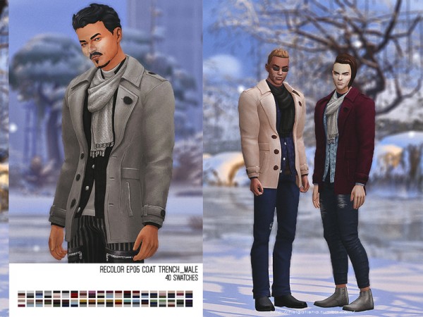  The Sims Resource: Coat Trench by HelgaTisha