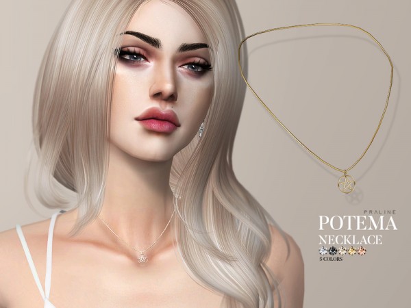  The Sims Resource: Potema Necklace Set by Pralinesims