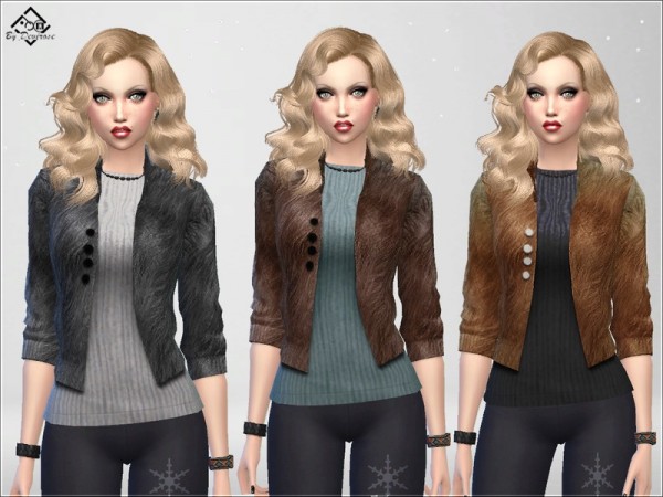  The Sims Resource: Fur Jacket by Devirose