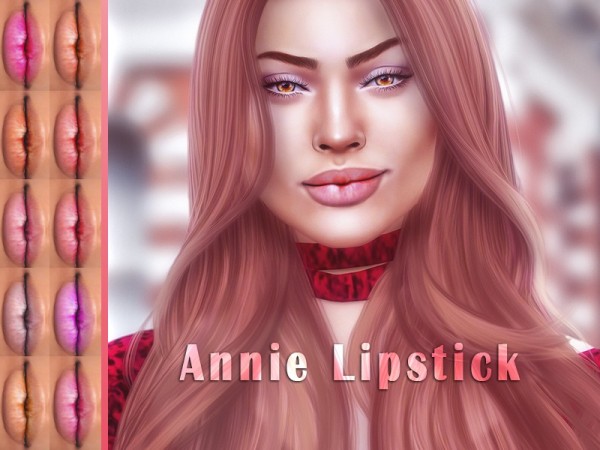  The Sims Resource: Annie Lipstick by KatVerseCC