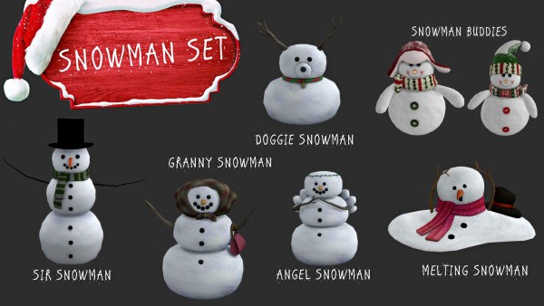  Leo 4 Sims: Snowman Set