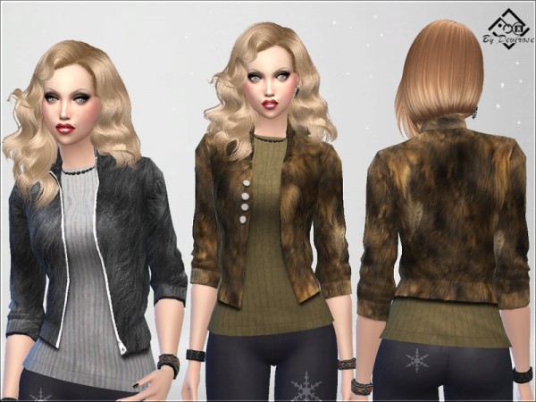  The Sims Resource: Fur Jacket by Devirose