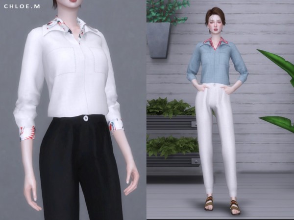  The Sims Resource: Blouse by ChloeMMM