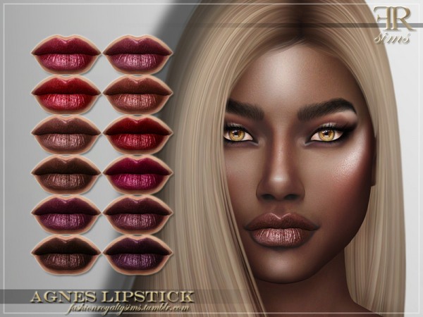  The Sims Resource: Agnes Lipstick by FashionRoyaltySims