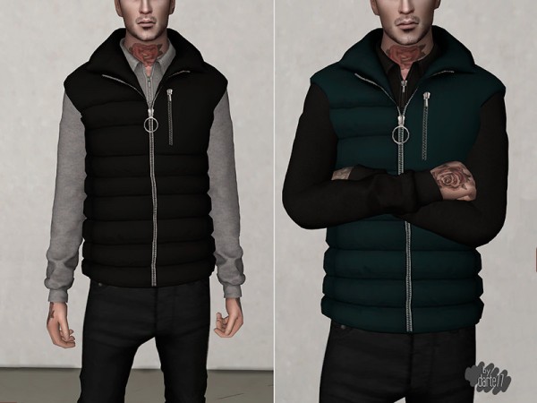  The Sims Resource: Puffer Vest   V1 by Darte77