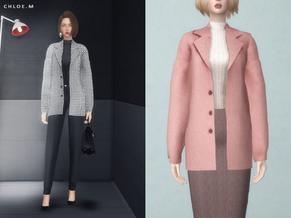  The Sims Resource: Woolen Overcoat by ChloeMMM