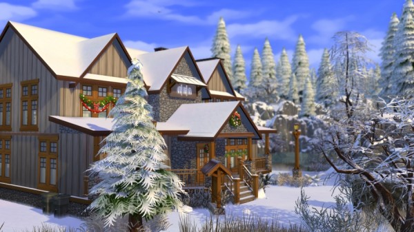 Sims Artists: Three logs house
