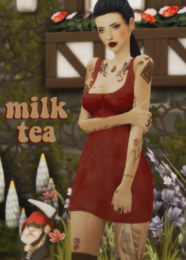  Cowplant Pizza: Milk tea dress