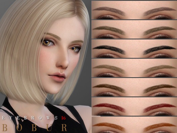 The Sims Resource: Eyebrows 16 by Bobur • Sims 4 Downloads
