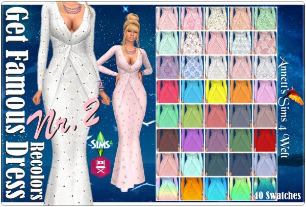  Annett`s Sims 4 Welt: Get Famous Dress Nr. 2   Recolors
