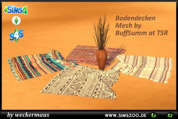  Blackys Sims 4 Zoo: African Floor Blankets by weckermaus