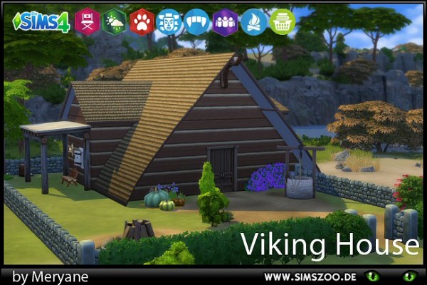  Blackys Sims 4 Zoo: Viking House Meryane by Meryane