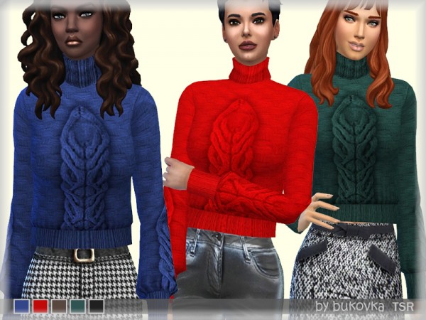  The Sims Resource: Sweater Textured Knit by bukovka