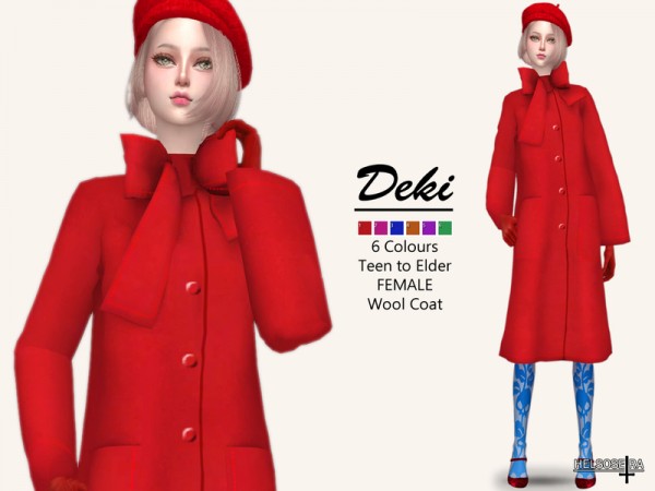  The Sims Resource: DEKI  Wool Coat by Helsoseira