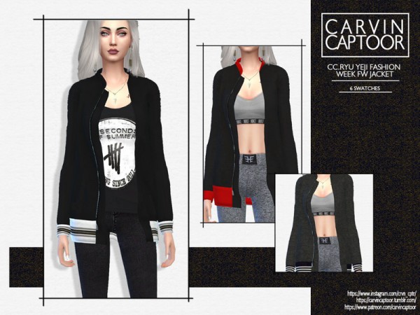  The Sims Resource: Fashion week Jacket by carvin captoor