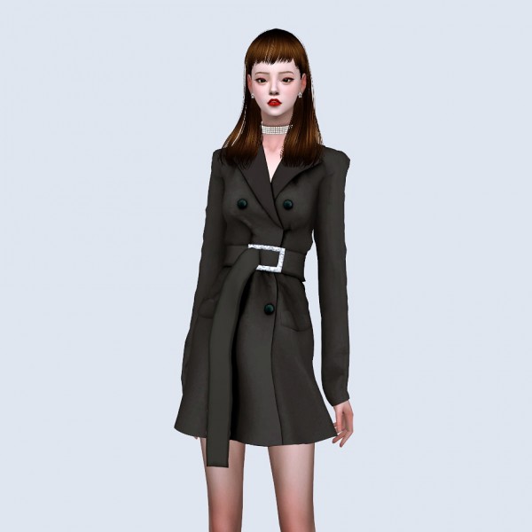 SIMS4 Marigold: Coat Dress • Sims 4 Downloads