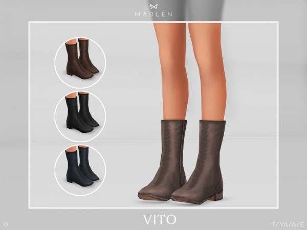  The Sims Resource: Madlen Vito Boots  by MJ95