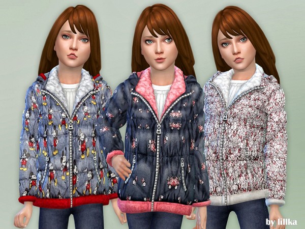  The Sims Resource: Winter Jacket for Girls by lillka