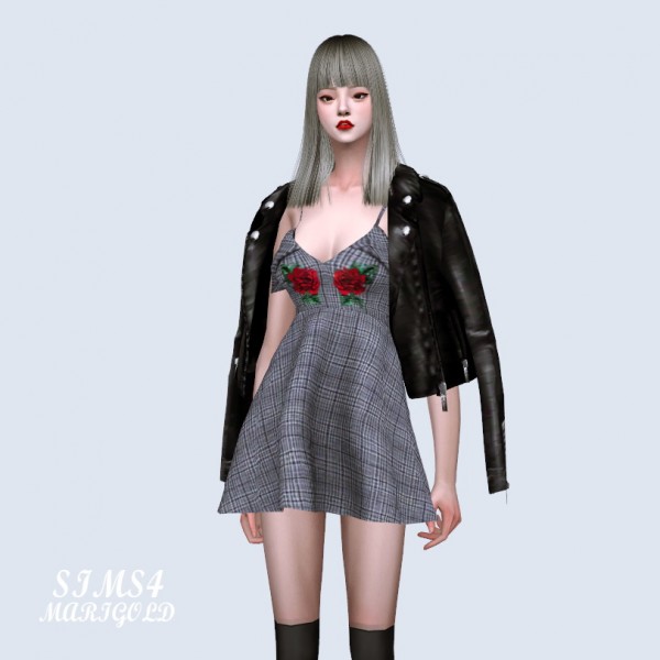  SIMS4 Marigold: Rose Mini Dress