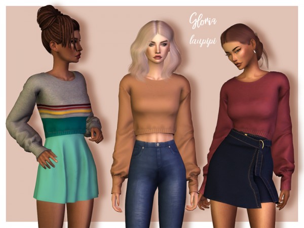 The Sims Resource: Daniela Sweater by laupipi • Sims 4 Downloads