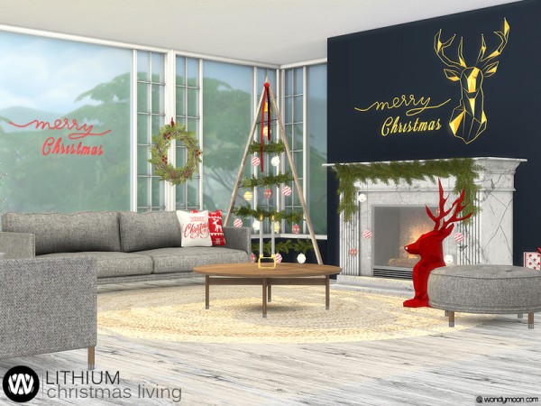  The Sims Resource: Lithium Christmas Living by wondymoon