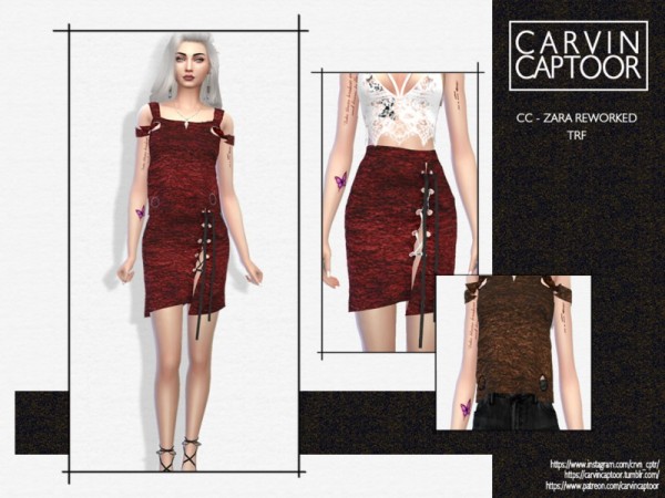  The Sims Resource: Reworked top and skirt by carvin captoor
