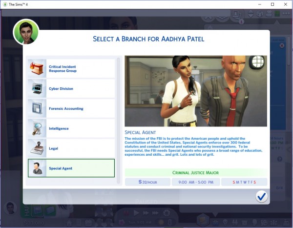  Mod The Sims: Ultimate FBI Agent Career by asiashamecca