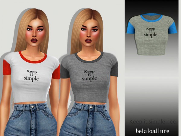  The Sims Resource: Keep it simple tee by belal1997