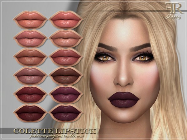  The Sims Resource: Colette Lipstick by FashionRoyaltySims