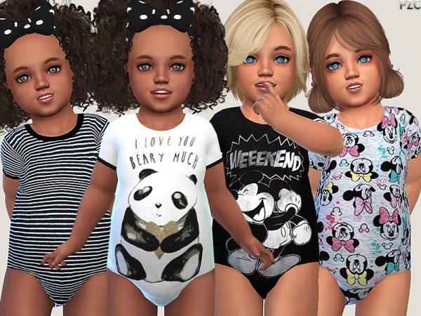 The Sims Resource: Toddler Sleepwear 020 by Pinkzombiecupcakes