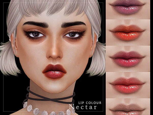  The Sims Resource: Nectar   Lip Colour by Screaming Mustard