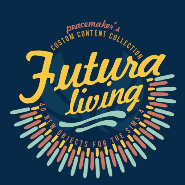  Simsational designs: Futura Living   Retro Futuristic Living and Dining Set