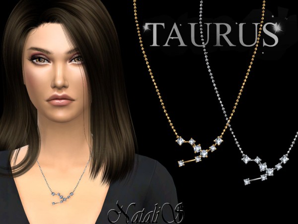 The Sims Resource: Taurus zodiac necklace by NataliS