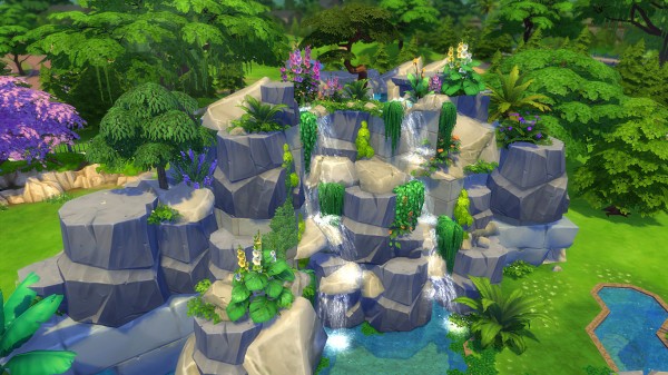  Mod The Sims: Nightingale Waterfall (No CC) by Oo NURSE oO