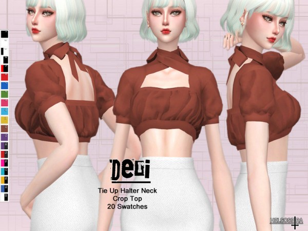  The Sims Resource: DERI   Crop Top by Helsoseira