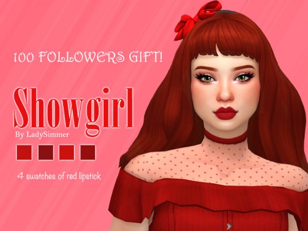  The Sims Resource: Showgirl Lipstick by LadySimmer94