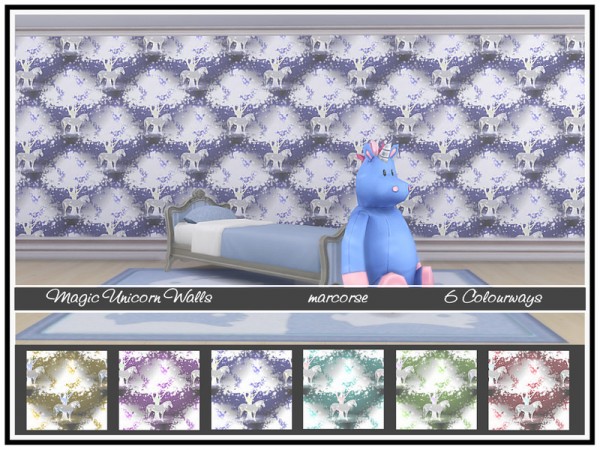  The Sims Resource: Magic Unicorn Walls by marcorse