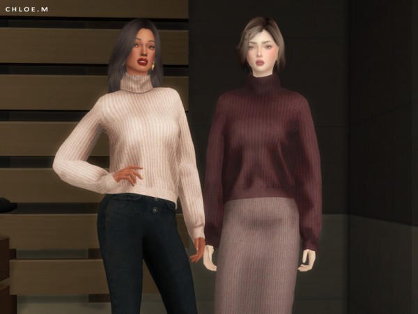  The Sims Resource: Sweater pure color by ChloeMMM