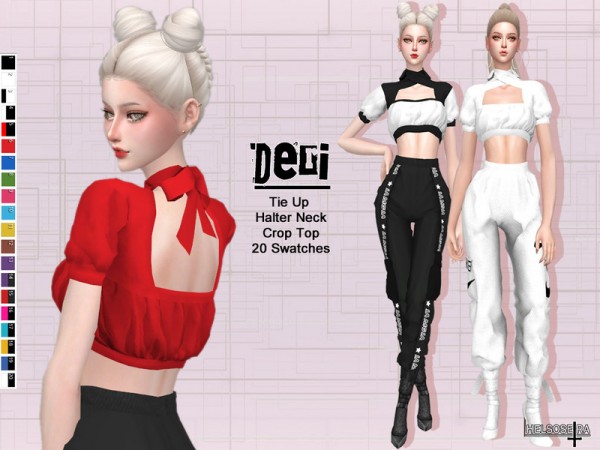  The Sims Resource: DERI   Crop Top by Helsoseira